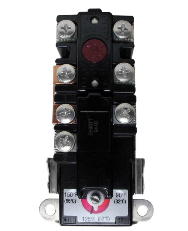 Aqua-Hot thermostat with a sleek design for electric or diesel heating systems.