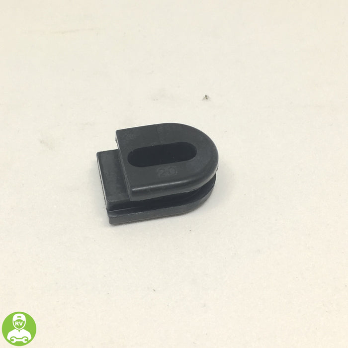 Webasto DBW2010 right grommet in black rubber with circular shape and central hole