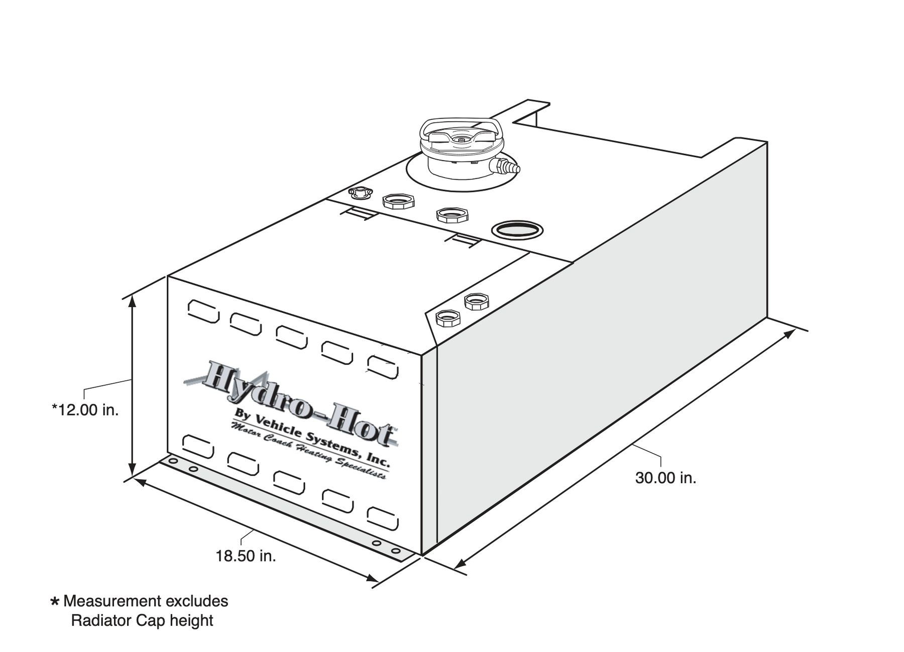 Heater, HH 12 VDC w/Motoraide (HHE-500-07M)