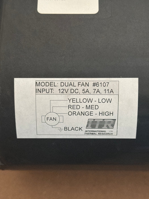 OasisDefrost Dual Squirrel Cage Heater Assy. 12v 4 hole plenum
